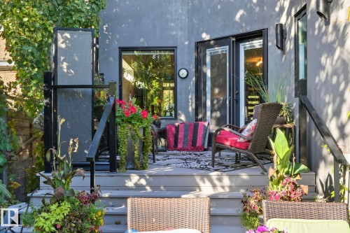 View of patio featuring a deck - 11121 81 Avenue, Edmonton, AB - Outdoor With Deck Patio Veranda