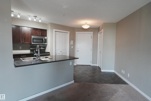 313 3211 James Mowatt Trail, Edmonton, AB - Indoor Photo Showing Kitchen With Double Sink