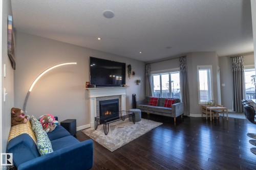 2208 Casey Crescent, Edmonton, AB - Indoor Photo Showing Living Room With Fireplace