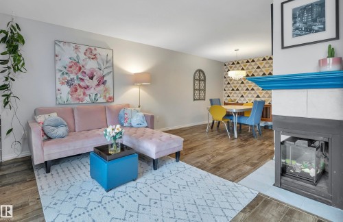 5926 172 Street, Edmonton, AB - Indoor Photo Showing Living Room With Fireplace