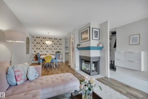 5926 172 Street, Edmonton, AB - Indoor Photo Showing Living Room With Fireplace