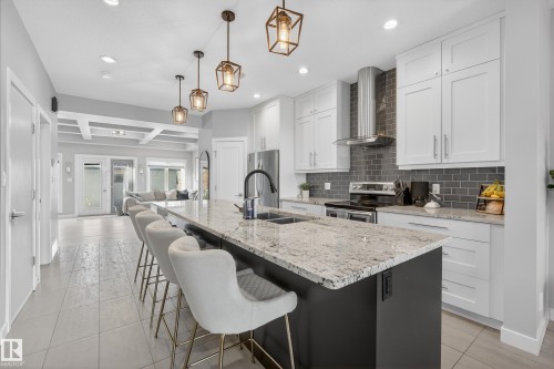 11016 122 Street Nw, Edmonton, AB - Indoor Photo Showing Kitchen With Upgraded Kitchen