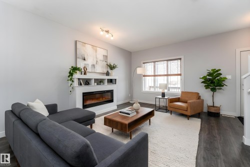16740 120 Street, Edmonton, AB - Indoor Photo Showing Living Room With Fireplace