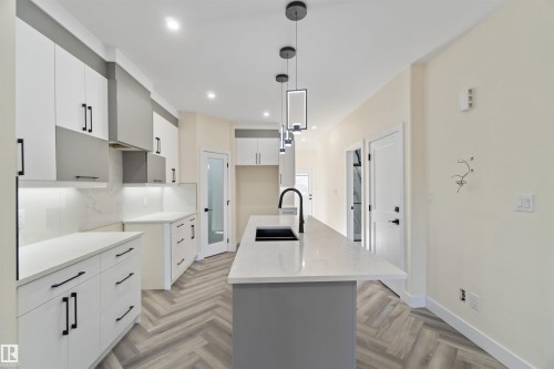 8319 81Ave, Edmonton, AB - Indoor Photo Showing Kitchen With Upgraded Kitchen