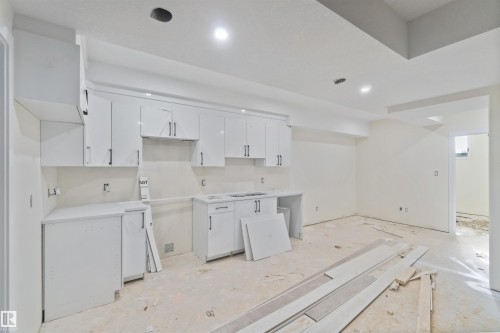 legal suite. - 8319 81Ave, Edmonton, AB - Indoor Photo Showing Kitchen