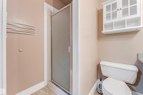 Bathroom with a stall shower and vanity - 6741 162A Avenue, Edmonton, AB - Indoor Photo Showing Bathroom