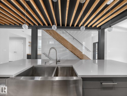 9803 74 Avenue, Edmonton, AB - Indoor Photo Showing Kitchen With Double Sink