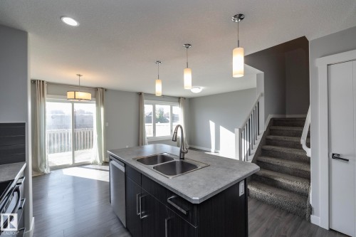 7257 Armour Crescent, Edmonton, AB - Indoor Photo Showing Kitchen With Double Sink