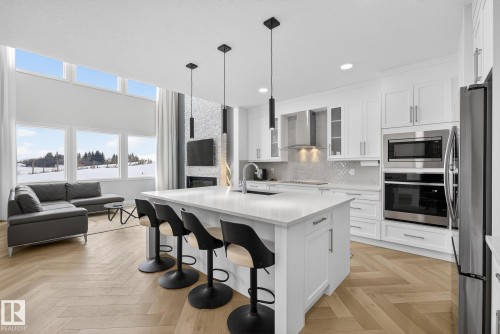 2017 Flycatcher Point(E), Edmonton, AB - Indoor Photo Showing Kitchen With Upgraded Kitchen