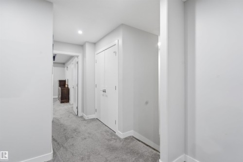 Hall featuring carpet flooring and recessed lighting - 452 Roberts Crescent, Leduc, AB - Indoor Photo Showing Other Room