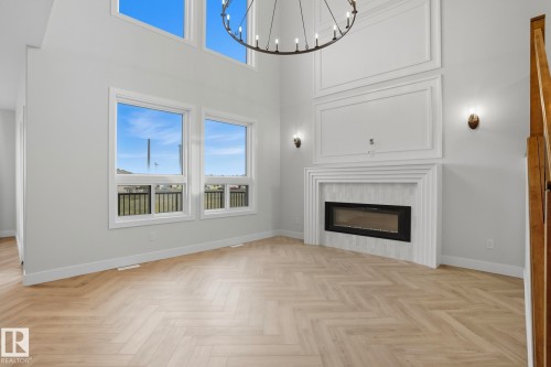 18135 87 Street, Edmonton, AB - Indoor Photo Showing Living Room With Fireplace