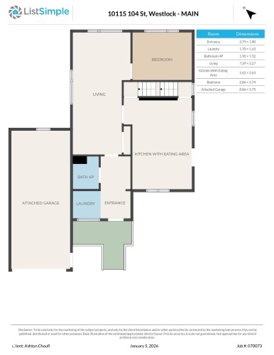 View of floor plan / room layout - 10115 104, Westlock, AB - Other