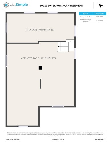 View of property floor plan - 10115 104, Westlock, AB - Other