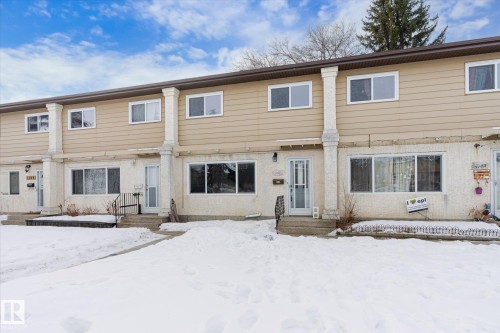 View of snow covered house - 5105 106A Street, Edmonton, AB - Outdoor With Facade