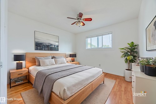 Staged view of the Primary Bedroom - 2551 135 Avenue, Edmonton, AB - Indoor Photo Showing Bedroom