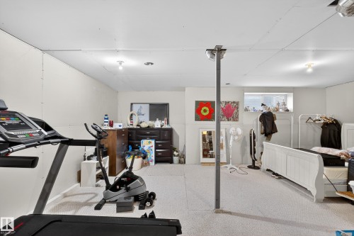 Exercise area featuring carpet - 5910 Anthony Crescent, Edmonton, AB - Indoor Photo Showing Gym Room