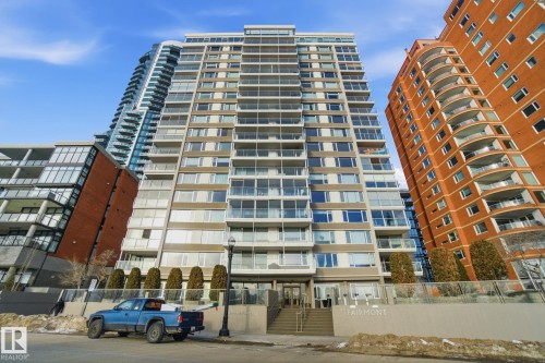 802 11920 100 Avenue, Edmonton, AB - Outdoor With Balcony With Facade