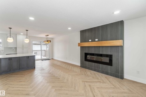 10309 167A Avenue, Edmonton, AB - Indoor Photo Showing Living Room With Fireplace