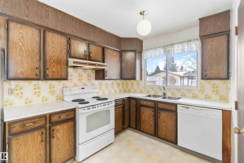 4130 134A Avenue, Edmonton, AB - Indoor Photo Showing Kitchen With Double Sink