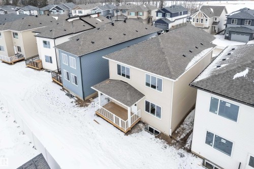 Snowy aerial view with a residential view - 737 Astoria Way, Devon, AB - Outdoor