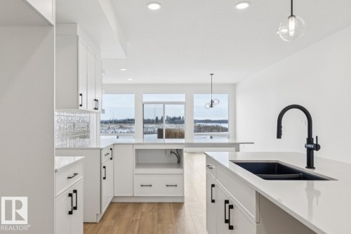 22927 80 Avenue, Edmonton, AB - Indoor Photo Showing Kitchen With Double Sink
