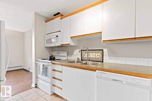308 6310 101 Avenue, Edmonton, AB - Indoor Photo Showing Kitchen With Double Sink