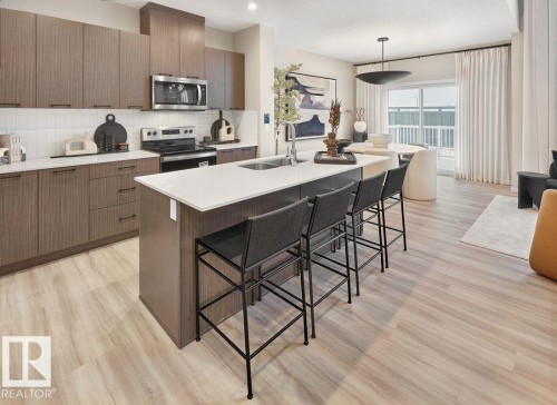 3137 Dixon Landing Landing, Edmonton, AB - Indoor Photo Showing Kitchen With Double Sink