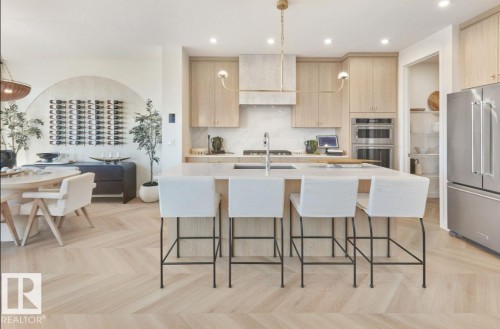 4546 Kinsella Link, Edmonton, AB - Indoor Photo Showing Kitchen With Stainless Steel Kitchen With Upgraded Kitchen