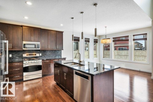 4450 Crabapple Landing, Edmonton, AB - Indoor Photo Showing Kitchen With Double Sink With Upgraded Kitchen