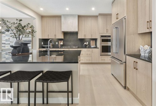 17519 7 Street, Edmonton, AB - Indoor Photo Showing Kitchen With Stainless Steel Kitchen With Upgraded Kitchen