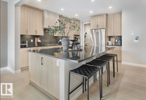 17519 7 Street, Edmonton, AB - Indoor Photo Showing Kitchen With Stainless Steel Kitchen With Upgraded Kitchen