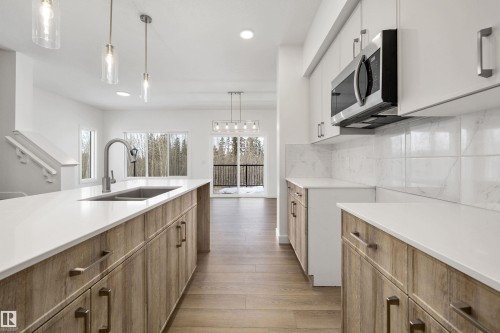4188 Kinglet Drive, Edmonton, AB - Indoor Photo Showing Kitchen With Double Sink