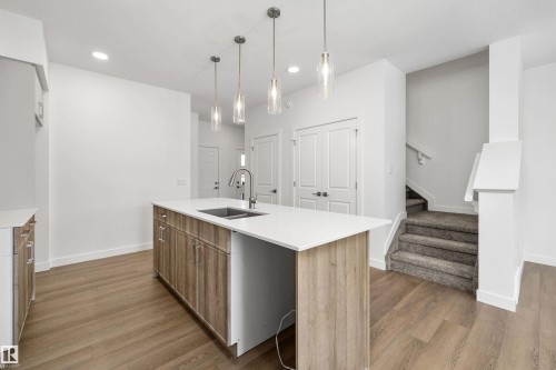 4188 Kinglet Drive, Edmonton, AB - Indoor Photo Showing Kitchen With Double Sink With Upgraded Kitchen