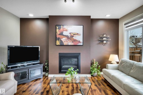 5512 Allbright Square, Edmonton, AB - Indoor Photo Showing Living Room With Fireplace