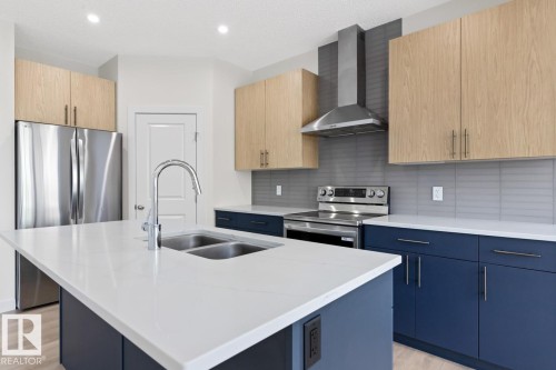 22124 94 Avenue, Edmonton, AB - Indoor Photo Showing Kitchen With Double Sink With Upgraded Kitchen