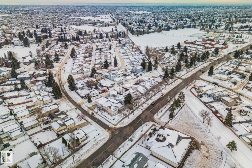 Snowy aerial view featuring a residential view - 17523 95 Street, Edmonton, AB -  With View