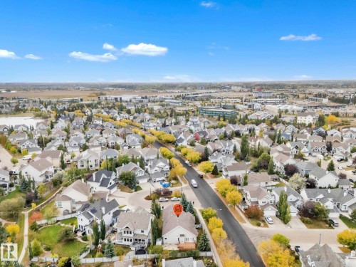 Aerial view of property's location featuring nearby suburban area -  enjoy the benefits of lake life!! - 1217 Summerside Drive, Edmonton, AB - Outdoor With View