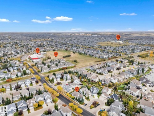 Aerial view of property and surrounding area featuring nearby suburban area - 1217 Summerside Drive, Edmonton, AB - Outdoor With View