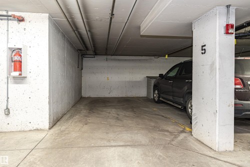 View of parking deck - 112 260 Sturgeon Road, St. Albert, AB - Indoor Photo Showing Garage