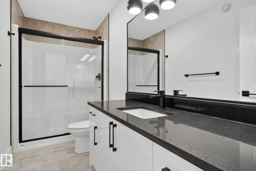Bathroom with a shower stall and vanity - 3508 6 Street, Edmonton, AB - Indoor Photo Showing Bathroom