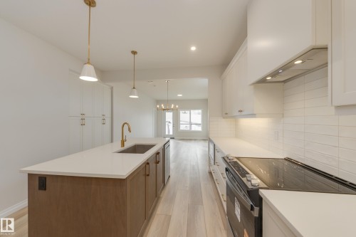 195 Stonehouse Way, Leduc, AB - Indoor Photo Showing Kitchen With Upgraded Kitchen
