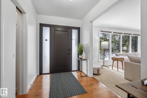 Foyer featuring light wood-style floors - 14018 100 Avenue, Edmonton, AB - Indoor Photo Showing Other Room