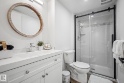 Full bath with vanity and a stall shower - 