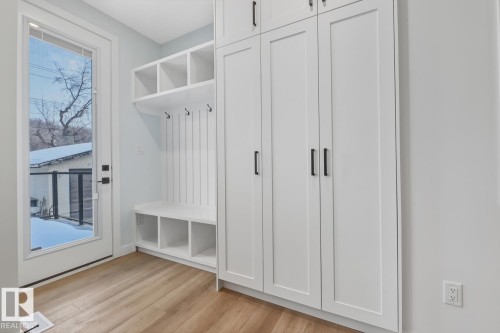 Mudroom featuring light wood-style floors - 9627 152 Street Nw, Edmonton, AB - Indoor Photo Showing Other Room