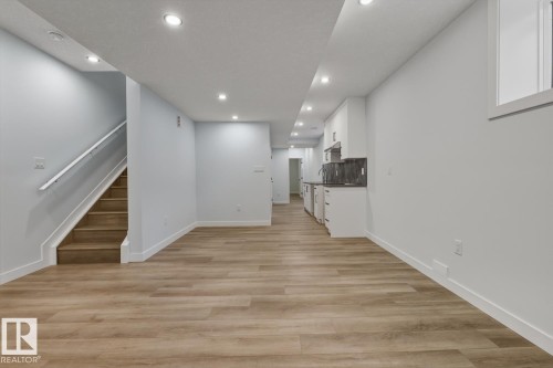 Bathroom with vanity and toilet - 9627 152 Street Nw, Edmonton, AB - Indoor Photo Showing Bathroom