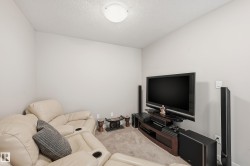 Living room featuring a textured ceiling and carpet - 