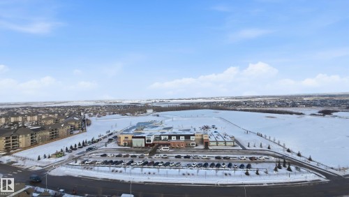 View of snowy aerial view - 5978 167C Avenue, Edmonton, AB - Outdoor With Body Of Water With View