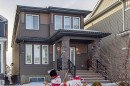 View of front of home featuring stone siding - 4419 Kinsella Green, Edmonton, AB  - Outdoor 