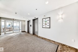 Building lobby with recessed lighting - 