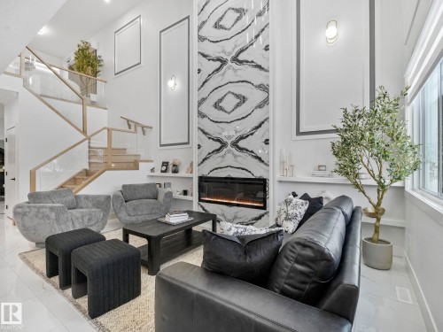 3512 44 Avenue, Beaumont, AB - Indoor Photo Showing Other Room With Fireplace